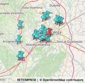 Mappa Via Isonzo, 36077 Altavilla Vicentina VI, Italia (5.43056)
