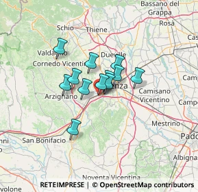 Mappa Via Isonzo, 36077 Altavilla Vicentina VI, Italia (7.95083)