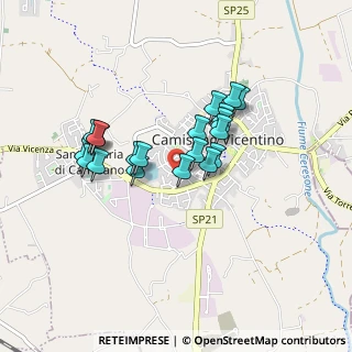 Mappa Via Brigata Orobica, 36043 Camisano Vicentino VI, Italia (0.7085)