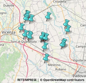 Mappa Via Brigata Orobica, 36043 Camisano Vicentino VI, Italia (6.21684)