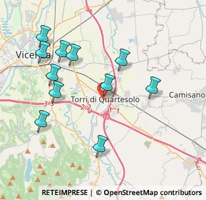 Mappa Via Treviso, 36040 Torri di Quartesolo VI, Italia (3.94636)