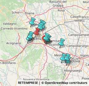 Mappa Via Treviso, 36040 Torri di Quartesolo VI, Italia (9.9675)