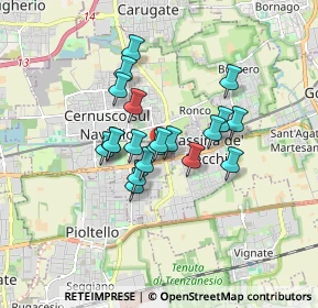 Mappa Via Carlo Donat Cattin, 20063 Cernusco sul Naviglio MI, Italia (1.2335)
