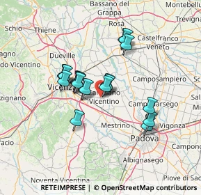 Mappa Via Padre Aurelio Menin, 36043 Camisano Vicentino VI, Italia (10.4005)