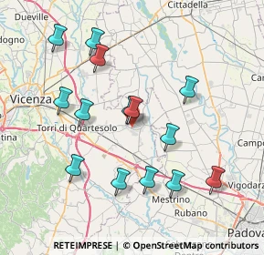 Mappa Via Cobbe Padre Valeriano, 36043 Camisano Vicentino VI, Italia (7.55143)