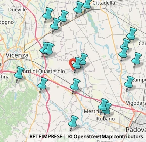 Mappa Via Cobbe Padre Valeriano, 36043 Camisano Vicentino VI, Italia (9.522)