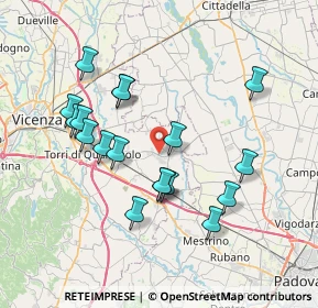 Mappa Via Cobbe Padre Valeriano, 36043 Camisano Vicentino VI, Italia (7.09)