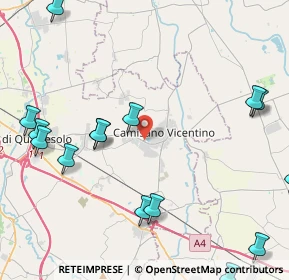Mappa Via Cobbe Padre Valeriano, 36043 Camisano Vicentino VI, Italia (5.66)