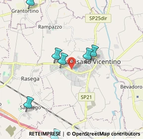 Mappa Via Cobbe Padre Valeriano, 36043 Camisano Vicentino VI, Italia (3.06909)