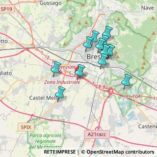 Mappa Via Prima Villaggio Sereno, 25125 Brescia BS, Italia (3.34167)