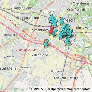 Mappa Via Prima Villaggio Sereno, 25125 Brescia BS, Italia (1.743)