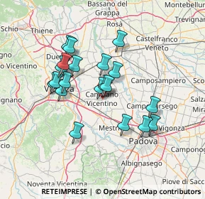 Mappa Via Pomari, 36043 Camisano Vicentino VI, Italia (11.9605)