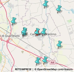 Mappa Via Amerigo Vespucci, 36043 Camisano Vicentino VI, Italia (4.13909)