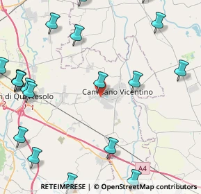 Mappa Via Amerigo Vespucci, 36043 Camisano Vicentino VI, Italia (6.2365)