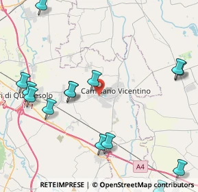 Mappa Via Amerigo Vespucci, 36043 Camisano Vicentino VI, Italia (5.60933)