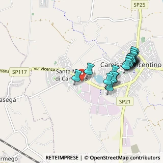 Mappa Via Amerigo Vespucci, 36043 Camisano Vicentino VI, Italia (1.045)