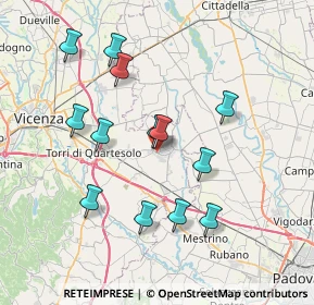 Mappa Via Amerigo Vespucci, 36043 Camisano Vicentino VI, Italia (7.12)