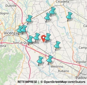 Mappa Via Amerigo Vespucci, 36043 Camisano Vicentino VI, Italia (7.04083)