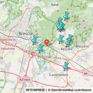 Mappa Via Levi Sandri Lionello, 25134 Brescia BS, Italia (3.70182)