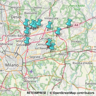 Mappa Quartiere Aurelia, 20051 Cassina de' Pecchi MI, Italia (6.92273)