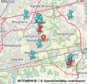 Mappa Quartiere Aurelia, 20051 Cassina de' Pecchi MI, Italia (4.26273)