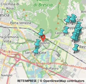 Mappa Via Martiri delle Foibe, 25135 Brescia BS, Italia (2.58)