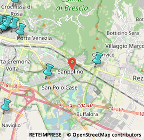 Mappa Via Martiri delle Foibe, 25135 Brescia BS, Italia (3.96688)