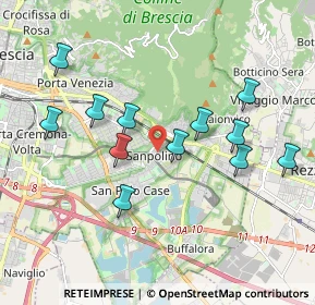 Mappa Via Martiri delle Foibe, 25135 Brescia BS, Italia (1.85583)