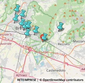 Mappa Via Martiri delle Foibe, 25135 Brescia BS, Italia (3.88545)