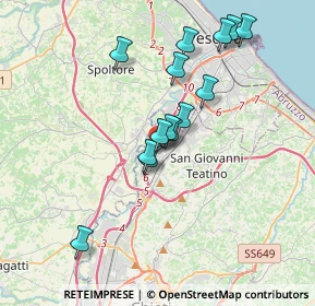 Mappa Via Piave, 66020 Zona Industriale Val Pescara CH, Italia (3.38786)