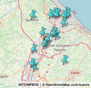 Mappa Via Piave, 66020 Zona Industriale Val Pescara CH, Italia (3.6155)