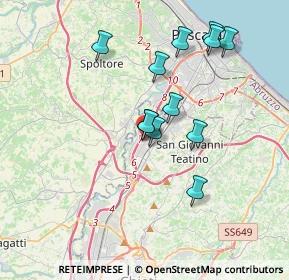 Mappa Via Piave, 66020 Zona Industriale Val Pescara CH, Italia (3.44417)