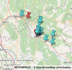 Mappa Via Ernesto Piselli, 02100 Rieti RI, Italia (7.30563)