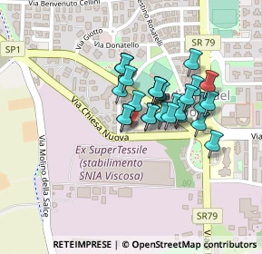 Mappa Via Ernesto Piselli, 02100 Rieti RI, Italia (0.16296)