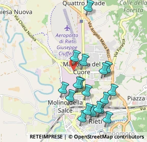 Mappa Via Ernesto Piselli, 02100 Rieti RI, Italia (1.06778)