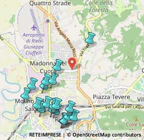 Mappa Via Angelo Maria Ricci, 02100 Rieti RI, Italia (1.3465)