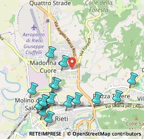 Mappa Via Angelo Maria Ricci, 02100 Rieti RI, Italia (1.27188)