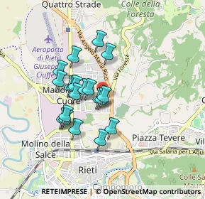 Mappa Via Angelo Maria Ricci, 02100 Rieti RI, Italia (0.7155)
