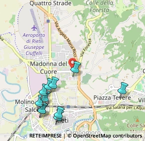 Mappa Via Angelo Maria Ricci, 02100 Rieti RI, Italia (1.26818)