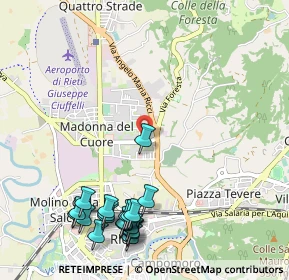 Mappa Via Angelo Maria Ricci, 02100 Rieti RI, Italia (1.39158)