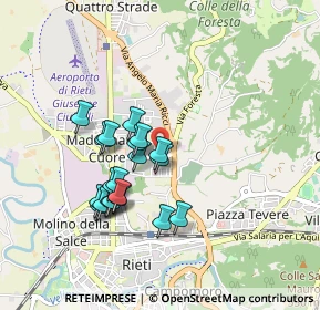 Mappa Via Angelo Maria Ricci, 02100 Rieti RI, Italia (0.8045)