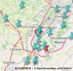 Mappa CENTRO COMMERCIALE CENTRO D'ABRUZZO, 66020 Zona Industriale Val Pescara CH, Italia (2.3845)