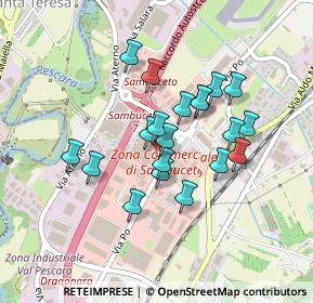 Mappa CENTRO COMMERCIALE CENTRO D'ABRUZZO, 66020 Zona Industriale Val Pescara CH, Italia (0.373)