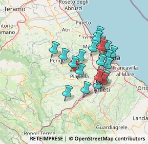 Mappa Contrada Pozzelle, 65014 Loreto Aprutino PE, Italia (11.469)