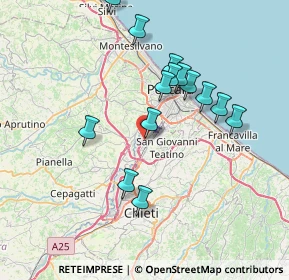 Mappa Via Nuova Chiacchiaretta, 66020 Zona Industriale Val Pescara CH, Italia (7.34143)