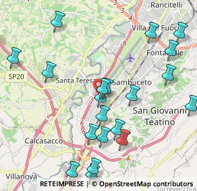 Mappa Via Nuova Chiacchiaretta, 66020 Zona Industriale Val Pescara CH, Italia (2.4625)