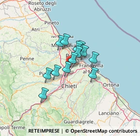 Mappa Via Nuova Chiacchiaretta, 66020 Zona Industriale Val Pescara CH, Italia (8.68692)