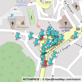 Mappa Piazza Vittorio Emanuele II, 01038 Soriano Nel Cimino VT, Italia (0.03214)
