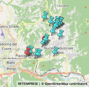 Mappa Via Palmegiani, 02100 Rieti RI, Italia (1.496)