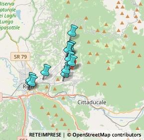 Mappa Via Malfatti, 02100 Rieti RI, Italia (2.64167)